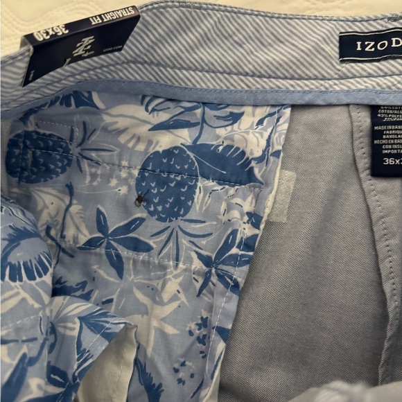 NWT Izod pants Breeze Oxford Light blue Size 36X30 STRETCH M, quick dry, wicking - Picture 10 of 10